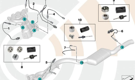 Sonda lambda OEM 11787573321 para BMW E60, E61, E63, E64, E65, E66. Original BMW.