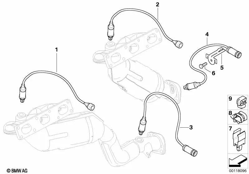 Lambda Sensor for BMW 3 Series E46 (OEM 11787515827). Genuine BMW