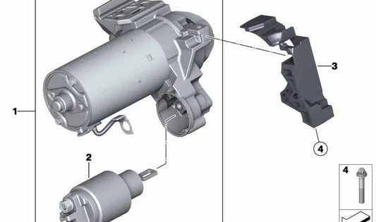 Anlasser für BMW 1er E81, E82, E87N, E88, F20, F21, 2er F22, 3er E90, E91, E92, E93, F30, F31, F34, 4er F32, F33, F36, 5er E60N, E61N , F07, F10, F11, X1 E84, X3 E83N, F25, X5 F15 (OEM 12418570238). Original BMW.