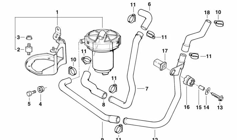 Pompe à air secondaire OEM 11721745172 pour BMW E38. BMW d'origine.