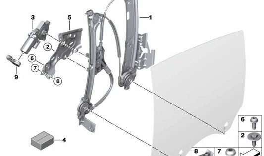 Right mounting bracket for BMW F06, F06N (OEM 51717294328). Original BMW