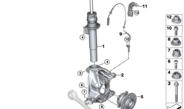 Soporte de Caja de Conectores Izquierda para BMW I01, I01N (OEM 34526851905). Original BMW