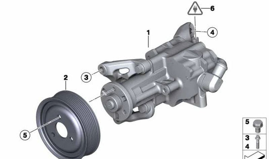 Pompe de gestion assistée OEM 32416796452 ​​pour BMW E70, E71. BMW d'origine.