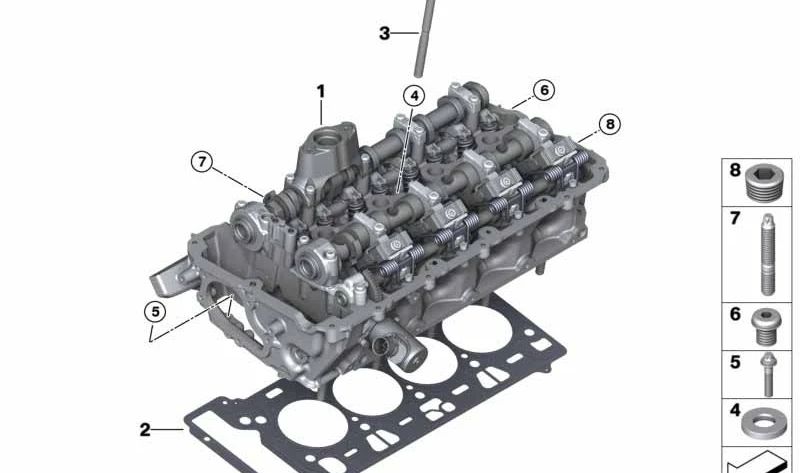 Perno autorroscante para BMW F07, F10, F11, F06, F12, F13, F01N, F02N, G30, G31N, G12, G16, E70, F15, G05, F16, G06, G07 (OEM 11128680222). Original BMW