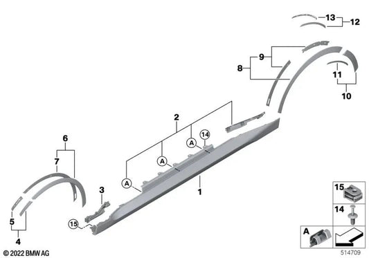 Alerón de llanta de rueda para BMW G42 (OEM 51775A2E9E7). Original BMW