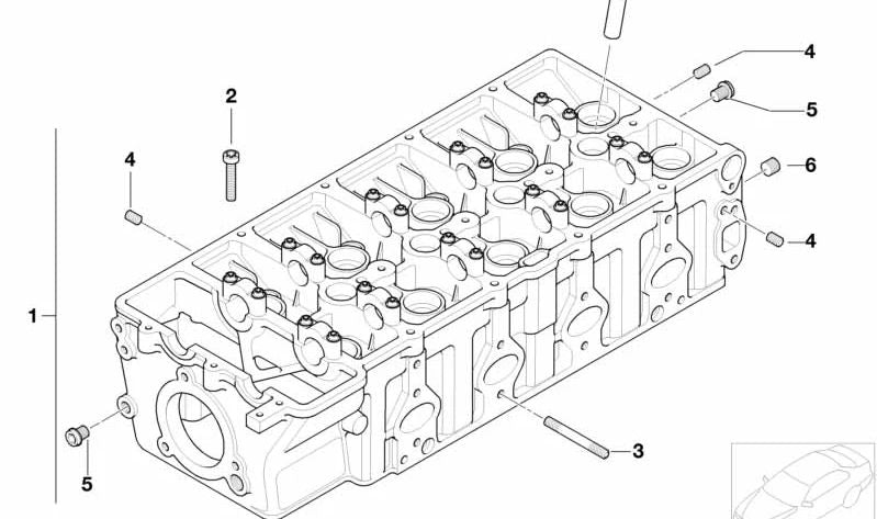 Espárrago de culata OEM 11127791553 para BMW E87, E30, E36, E46, E90, E91, E92, E93, E28, E34, E39, E60, E61, E63, E64, E38, E65, E66, E83, E53, E70, E71. Original BMW.