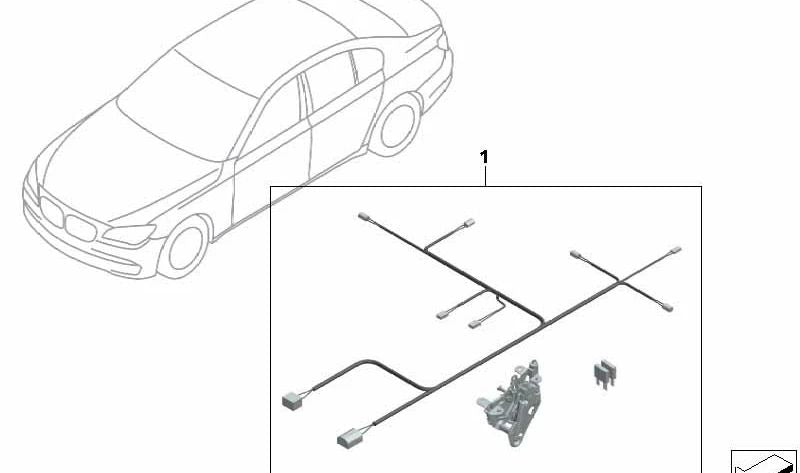 Kit de actualización de alarma antirrobo para BMW Serie 5 F07, F10, F11, Serie 6 F06, F13, Serie 7 F01, F02 (OEM 65122163001). Original BMW