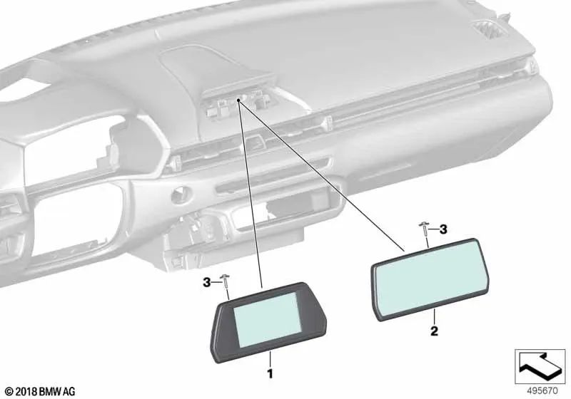 Pantalla Central de Información para BMW varios modelos (OEM 65508813356). Original BMW.