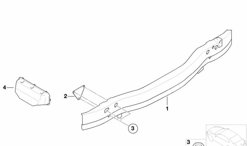 Prise en charge du pare-chocs arrière pour BMW E65, E66 (OEM 51127015003). BMW d'origine