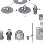 Perno de rosca gruesa para BMW Serie 1 F20, F21, F40, F52, Serie 2 F22, F23, F44, F45, F46, F87, G42, G87, U06, Serie 3 F30, F31, F34, F35, F80, G20, G21, G28, G80, G81, Serie 4 F32, F33, F36, F82, F83, G22, G23, G26, G82, G83, Serie 5 F10, F18, F90, G30,