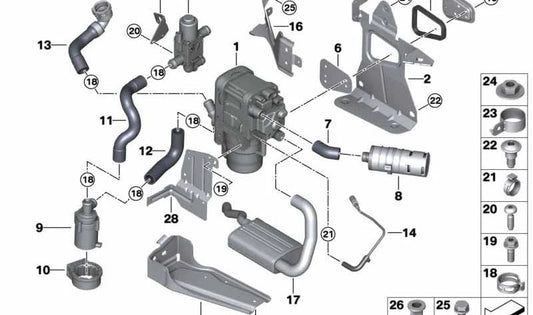 OEM -Kältemittelschlauch 64126835262 für BMW G20, G21, G22, G23, G26. Original BMW.