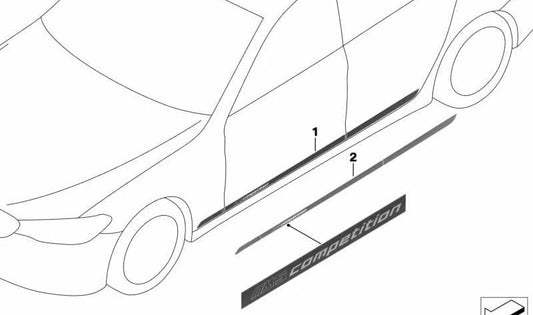 Sticker for BMW F90 (OEM 51142461932). Genuine BMW