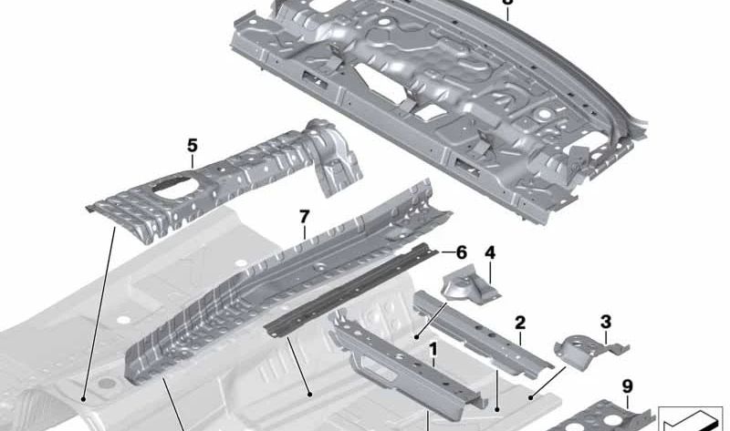 OEM 41007299623 Separatore di trunk per la serie BMW 4 (F32, F36) e BMW M4 (F82). BMW originale.