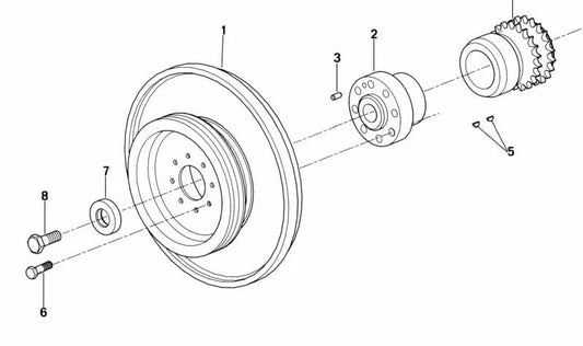 Nabe para BMW E32, E31 (OEM 11231710301). Original BMW.