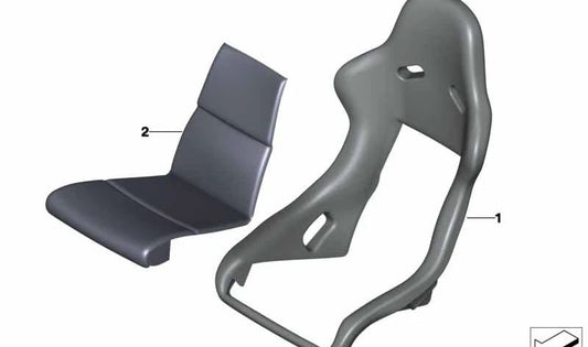 Cojín de asiento OEM 52108072475 para BMW F82, F83. Original BMW.