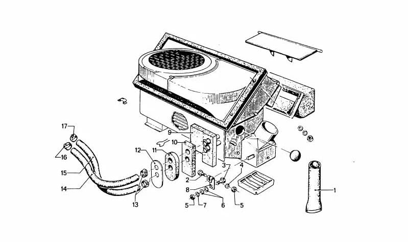 Tubo de retorno OEM 64211361180 para BMW {E30, E32, E34}. Original BMW.