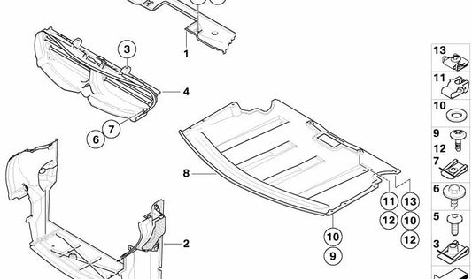 Conducto de aire delantero para BMW E63N, E64N (OEM 51747184552). Original BMW