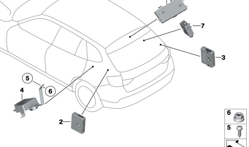 Amplificatore di antenna OEM 65209168336 per BMW E84. BMW originale.