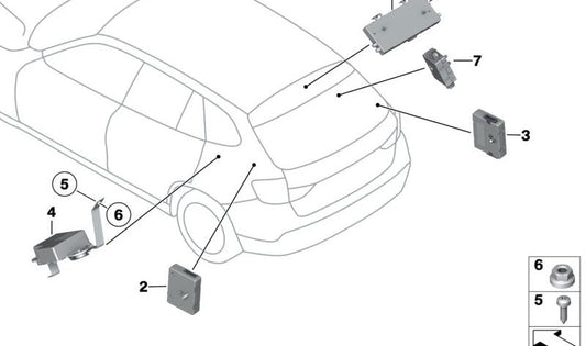 Amplificatore di antenna OEM 65209168336 per BMW E84. BMW originale.