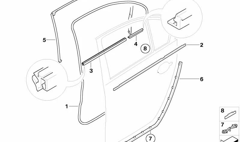 Cubierta del compartimento para BMW Serie 5 E60, E60N (OEM 51227135164). Original BMW