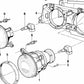Inserto de luz de cruce derecho para BMW E30 (OEM 63121385802). Original BMW