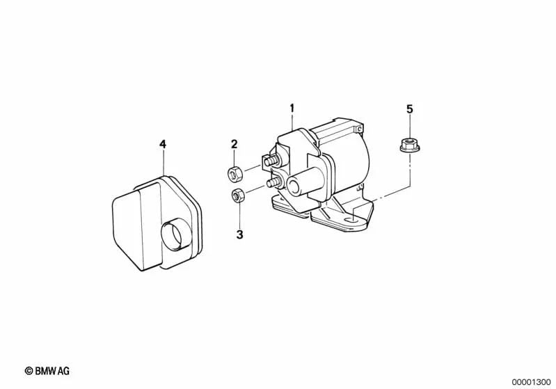 Bobina de encendido para BMW Serie 5 E34, Serie 7 E32, Serie 8 E31 (OEM 12131742925). Original BMW.