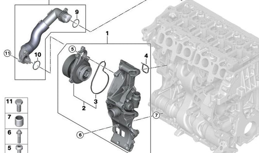 Scheda per BMW Series 1 F40, F52, Serie 2 F44, F45N, F46, X1 F48, F48N, X2 F39, Mini F54, F55, F56, F60 (OEM 11539470624). BMW originale