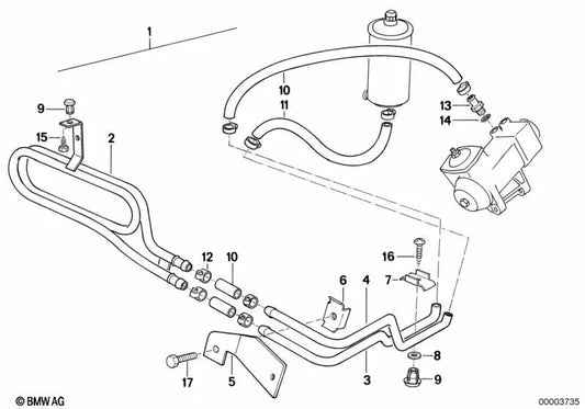 Schlauch für BMW E24 (OEM 32411134825). Original BMW