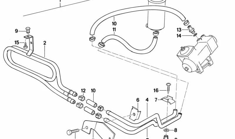 Abrazadera para BMW Serie 5 E28, Serie 6 E24 (OEM 17221153066). Original BMW