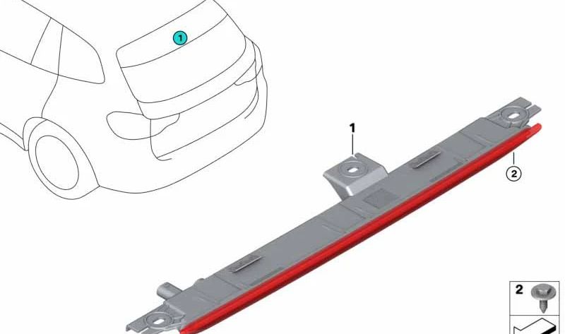 Luz de freno trasera original OEM 63257426511 para BMW G01, G08, F97.