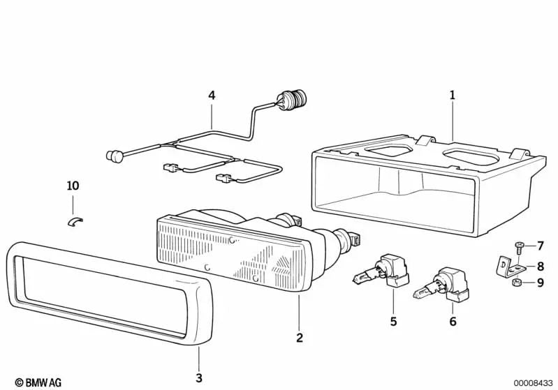 Carcasa para BMW E31 (OEM 63128354557). Original BMW