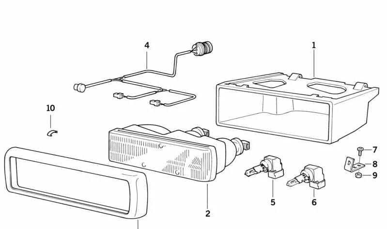 Abbellis anteriore sinistro per la BMW E31 (OEM 63128354545). BMW originale