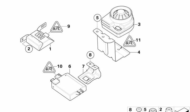 Soporte DWA para BMW E85 (OEM 65759149699). Original BMW