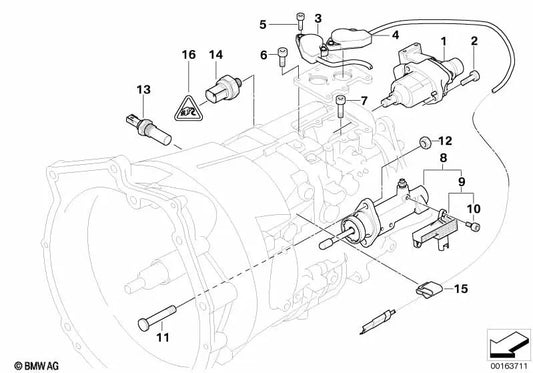 Auswahlsensor für BMW 3er E46 (OEM 23427507020). Original BMW