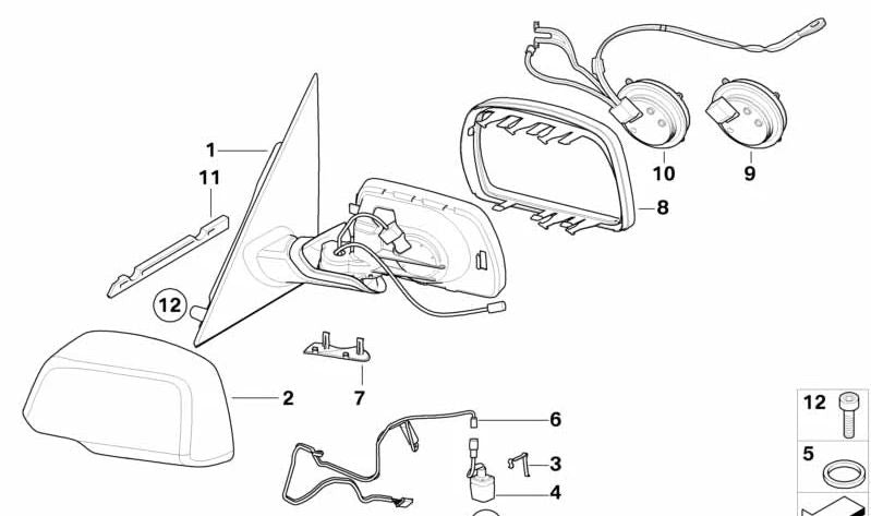 Kit de reparación del mecanismo Memory asiento del copiloto OEM 67136965062 para BMW E83 (X3). Original BMW