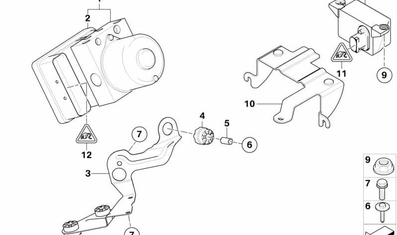 Soporte Hidroacumulador para BMW Z4 E85 (OEM 34516767905). Original BMW