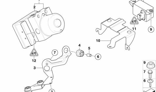 Soporte Hidroacumulador para BMW Z4 E85 (OEM 34516767905). Original BMW