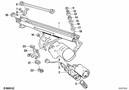 Motorkurbel para BMW Serie 5 E12, E28 (OEM 61611368764). Original BMW.