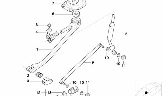 Brazo de Cambio para BMW X5 E53 (OEM 25111434632). Original BMW