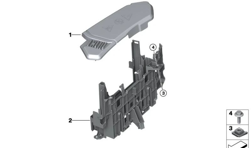 Cubierta para BMW G42, Serie 3 G20, G21, G28, Serie 4 G22, G23, G26, Serie 8 G16 (OEM 12908599279). Original BMW.