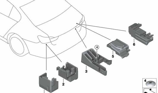 Soporte de dispositivo OEM 61136825849 para BMW G31. Original BMW.