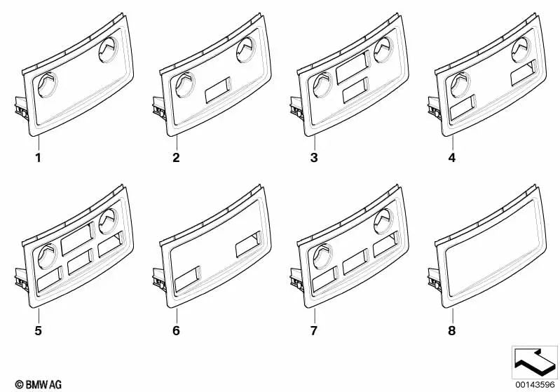 Revestimiento de Consola Central de Madera de Álamo para BMW E60, E60N, E61, E61N (OEM 51166951150). Original BMW.