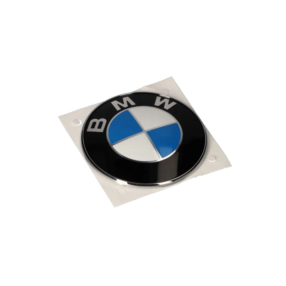 Emblema para BMW Serie 3 E36, E46, Serie 5 E34, E39, Serie 7 E32, E38, Serie 8 E31, X5 E53, Z8 E52 (OEM 51148123297). Original BMW