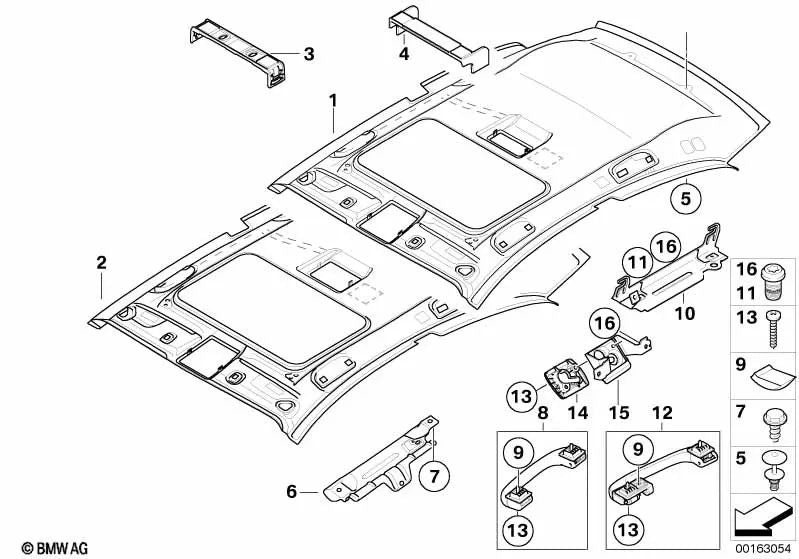 Sujeción para BMW Serie 1 E81, E87, E87N (OEM 51446953705). Original BMW.