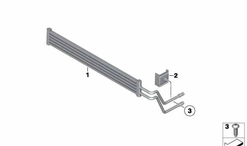 Soporte Enfriador de Dirección Asistida para BMW Serie 6 F06, F06N, Serie 7 F01, F01N, F02, F02N (OEM 17217980108). Original BMW