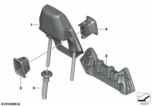 Einleger Lehne para BMW F40, F52, F44, F39, G29 (OEM 52107456455). Original BMW