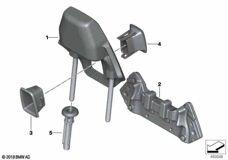 Cubierta de Apertura para BMW Serie 1 F40, F52, Serie 2 F44, X2 F39, Z4 G29 (OEM 52107444277). Original BMW