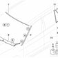 Revestimiento Ventana Lateral Trasera Izquierda para BMW X5 E70, E70N (OEM 51367163071). Original BMW