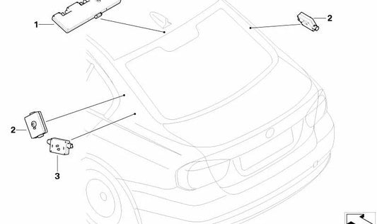 Filtro de interferencias OEM 65209110621 para BMW E90, E92 (Modelos compatibles: Serie 3). Original BMW