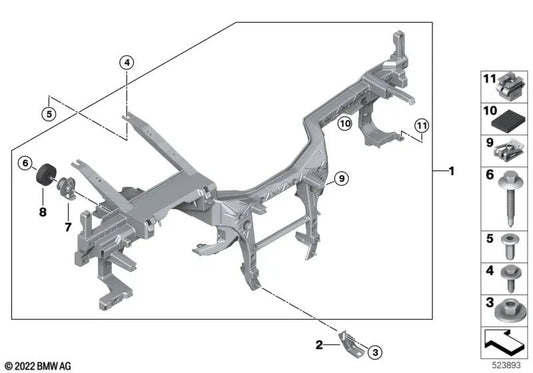 Elemento compensador para BMW F95, G05, G18, F96, G06, G07, G09 (OEM 07149458856). Original BMW